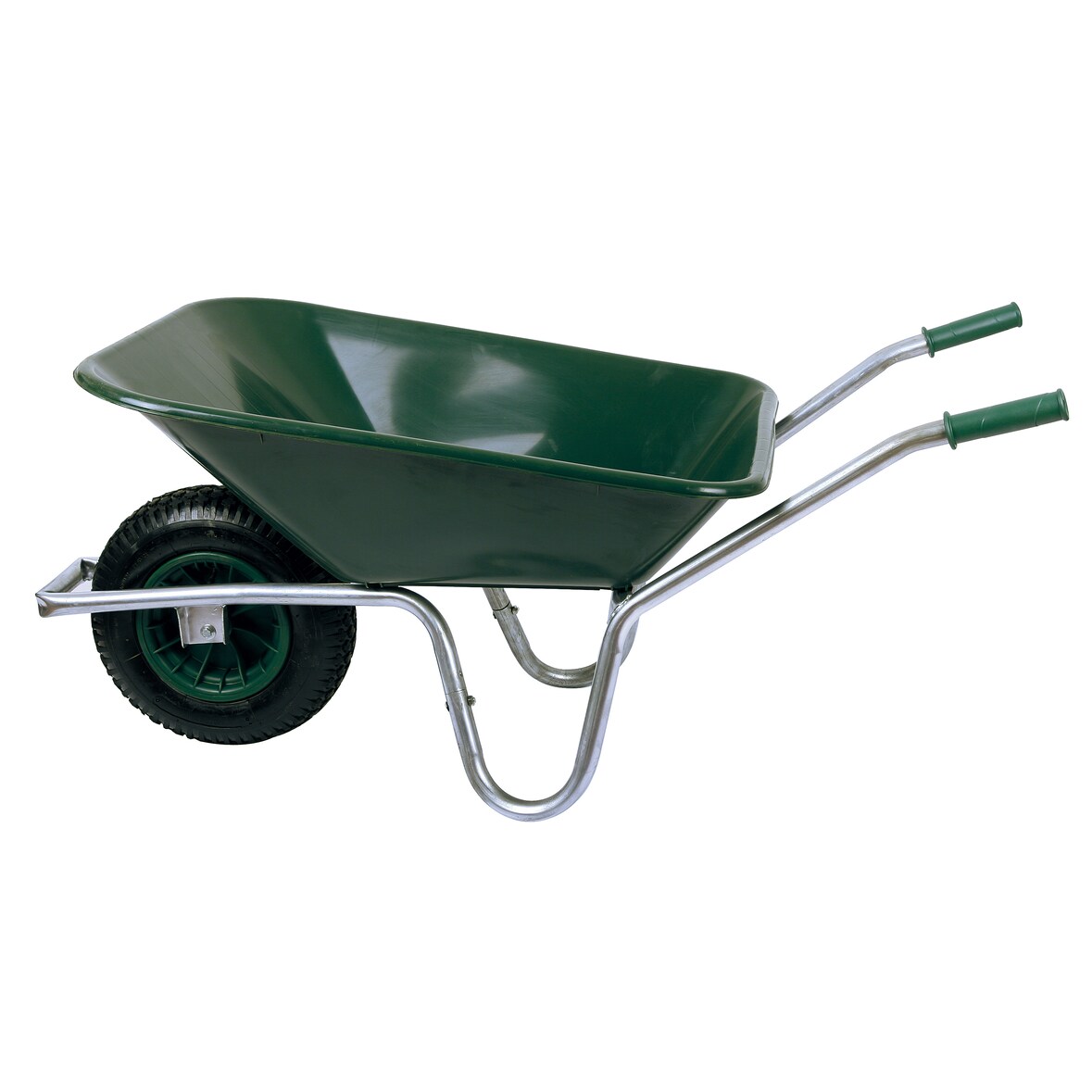 Schubkarre 85 Liter bis Belastbarkeit 250 kg, PVC, grün (Gartenkarre Bauschubkarre Baukarre Gartenschubkarre für Baustelle