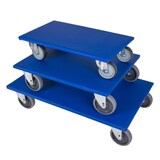 thumbnail of 1 x Möbelroller (600 x 500 x 165 mm) 300 kg Traglast Gummi-Lenkrollen spurloses Rollverhalten Möbelhund BB-Verpackungen
