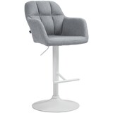 thumbnail of Barhocker Natoma Stoff grau/Metall matt weiss