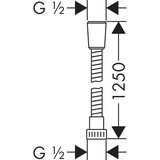 thumbnail of HG Brauseschlauch Metaflex C 1250mm chrom