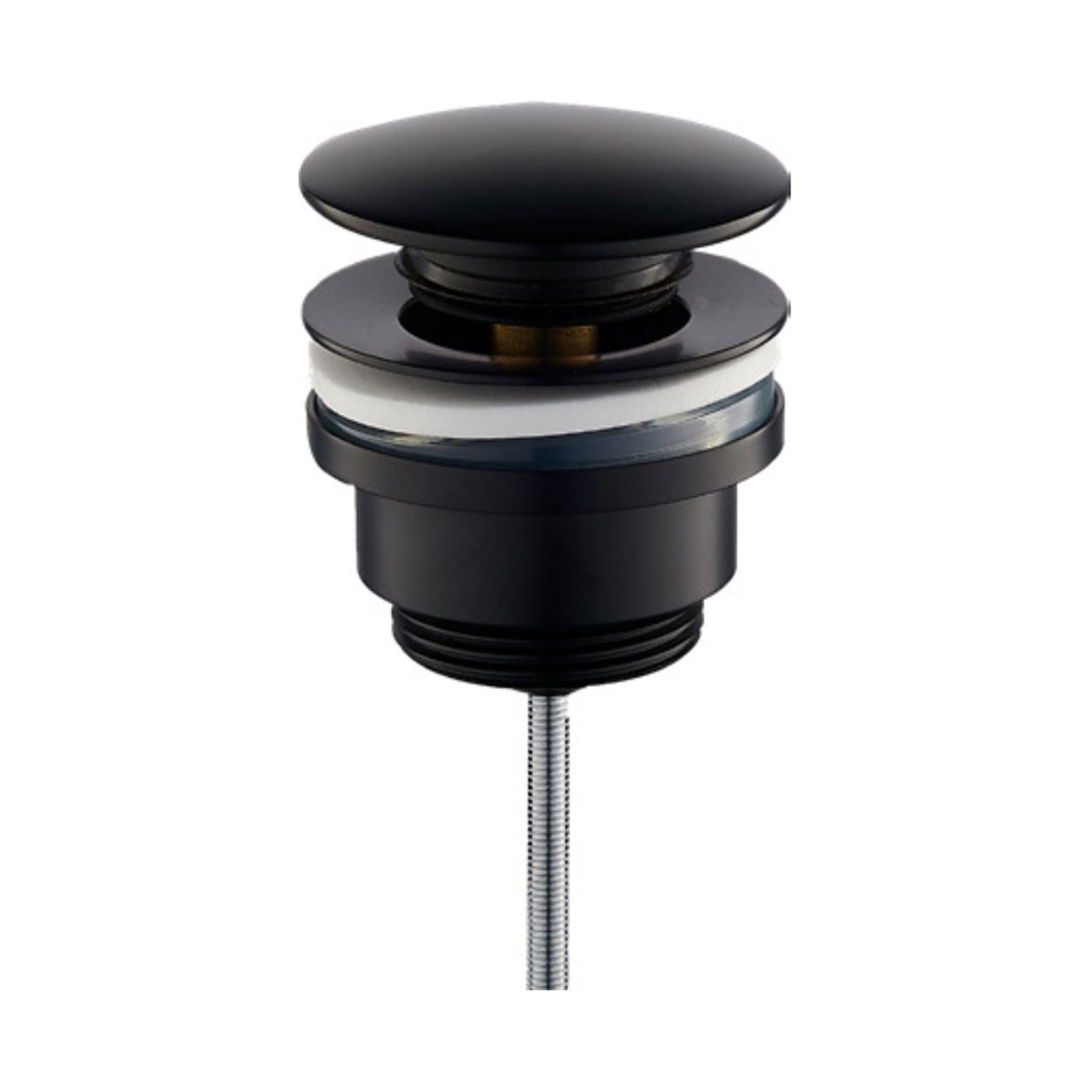 Válvula de Desagüe click clack | Tapón para lavabo de baño universal click clack | Latón Negro