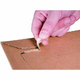 thumbnail of 100x Wellpappe Versandtaschen 248x340mm bis 50mm Höhe Selbstklebeverschluss Aufreißfaden für C4+ braun