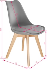 thumbnail of tectake Sillas de comedor FREDERIKKE - Juego de 6 gris/gris