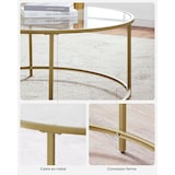 thumbnail of Helloshop26 - Mesa de centro redonda com tampo de vidro temperado 84 x 84 x 45,5 cm estrutura de metal dourado mesa de 12_0007458