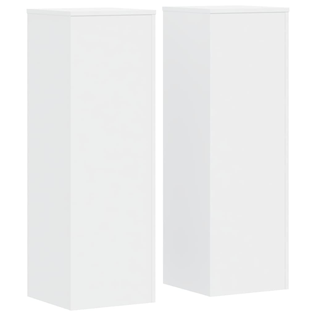 vidaXL Pflanzenständer 2 Stk. Weiß 33x33x100 cm Holzwerkstoff