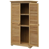 thumbnail of Outsunny Armadio Porta Attrezzi da Giardino  3 Ripiani Legno