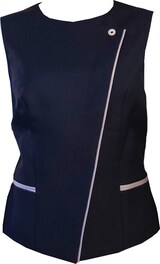 thumbnail of Gilet da donna Raputa con girocollo. Tessuto: 60% poliestere, 35% cotone, 5% elastan, foderato, taglia S
