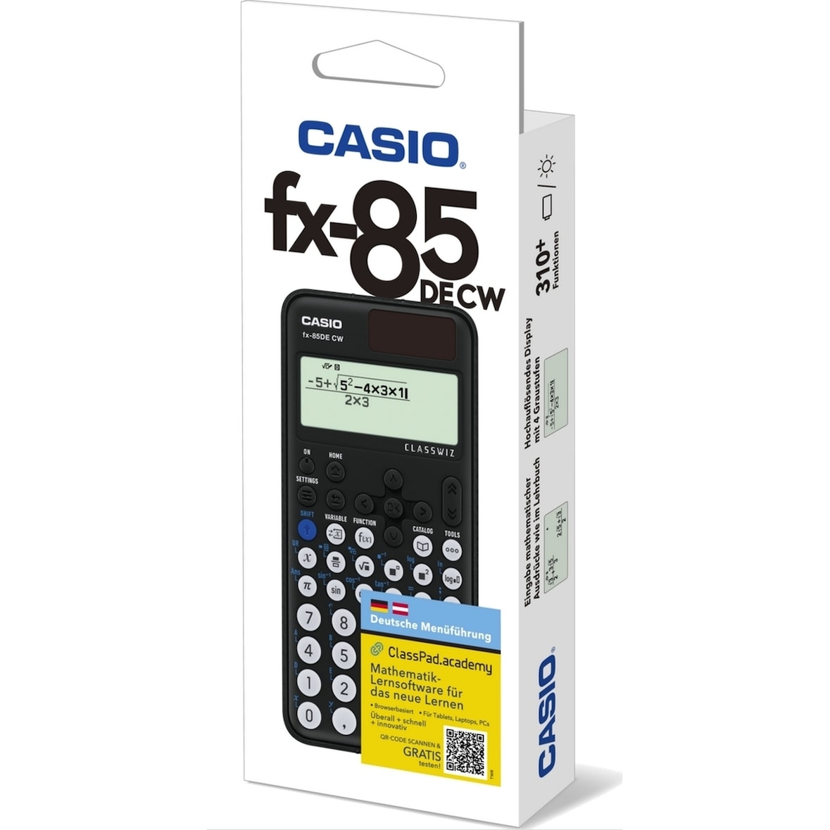 Taschenrechner FX-85 DE CW schwarz