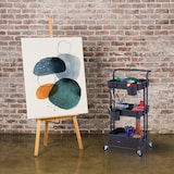 thumbnail of Relaxdays Rollwagen, 3 Etagen, 2 Bremsen, Allzweckwagen für Küche und Büro, Rollregal HBT: 86x43x42 cm, Metall, schwarz