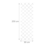 thumbnail of Relaxdays Rankgitter, 3er Set, ausziehbar, Rankhilfe Kletterpflanzen, Garten, Balkon, Terrasse, 250 cm, Kunststoff, weiß