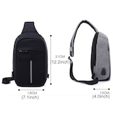 thumbnail of Sac à Dos USB Etudiant Voyage Cartable Ecole Anti Vol pour Powerbank Noir YONIS