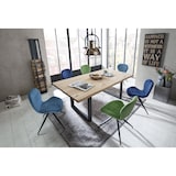 thumbnail of SIT Möbel Tree edge eettafel 180 x 90 cm | Tafelblad wild eiken | onderstel metaal antiek zwart | B180xD90xH76 cm | 07107-28 |Serie TABLE & BENCHES