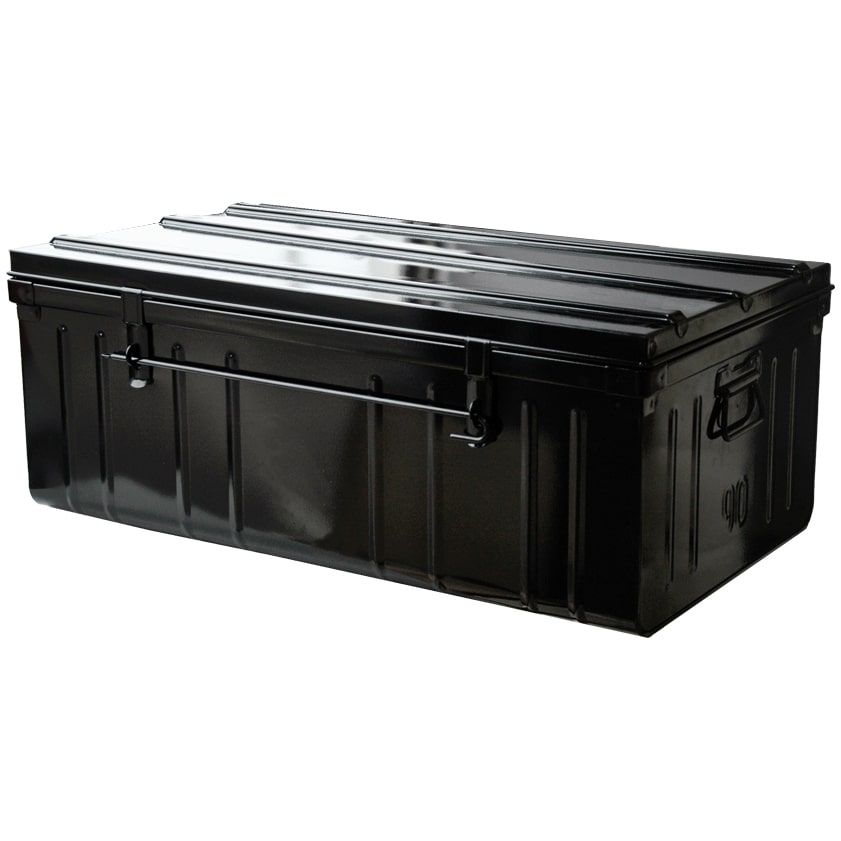 Pierre Henry Lot de 4 cantines métal 90 cm noir