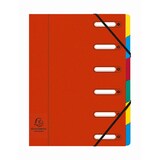 thumbnail of Exacompta - Réf. 5306E - Carton de 8 trieurs HARMONIKA - avec élastiques et fenêtres découpées  - 6 compartiments - pour A4 - couleurs assorties