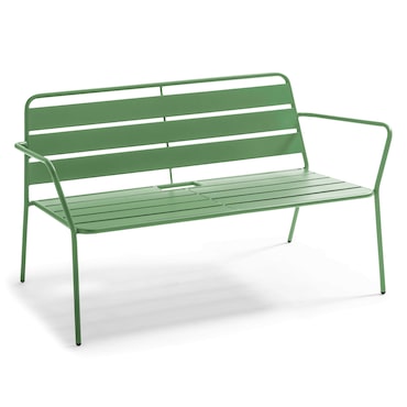 Divano da terrazza in metallo verde cactus