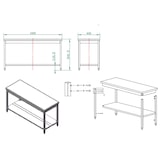 thumbnail of Mesa de trabajo con estante acero inoxidable EASYLINE 850 x 1600 x 600 mm 10090 Vaiotec
