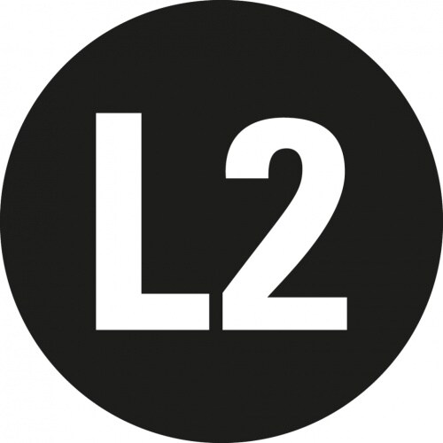 Aufkleber I Leiterkennzeichen L2 Wechselstromnetz, RoHS-konform, Folie, Ø 12,5mm, 20/Bogen, DIN EN 60445 / IEC 60417
