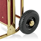 thumbnail of WAS Germany - Gepäckwagen, 113 x 62 x 191 cm, goldfarben,  roter Teppich, Edelstahl