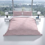 thumbnail of Baumwolle Bettwäsche Set 155x220 cm Rosa Weiß Rauten Renforce Wendebettwäsche mit Reißverschluss 4 teilig