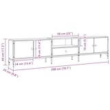 thumbnail of vidaXL TV-Schrank mit Schublade Artisan-Eiche 200x25x44 cm