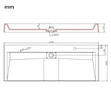 thumbnail of Lavandino 120x46x11 Cm Blocco In Marmo/minerale Bianco