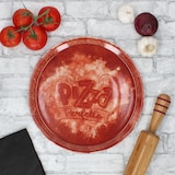 thumbnail of 2x Perfetto Pizzateller Rot Ø 31,5 cm 2 Personen Porzellan Pizza Servier-Platte