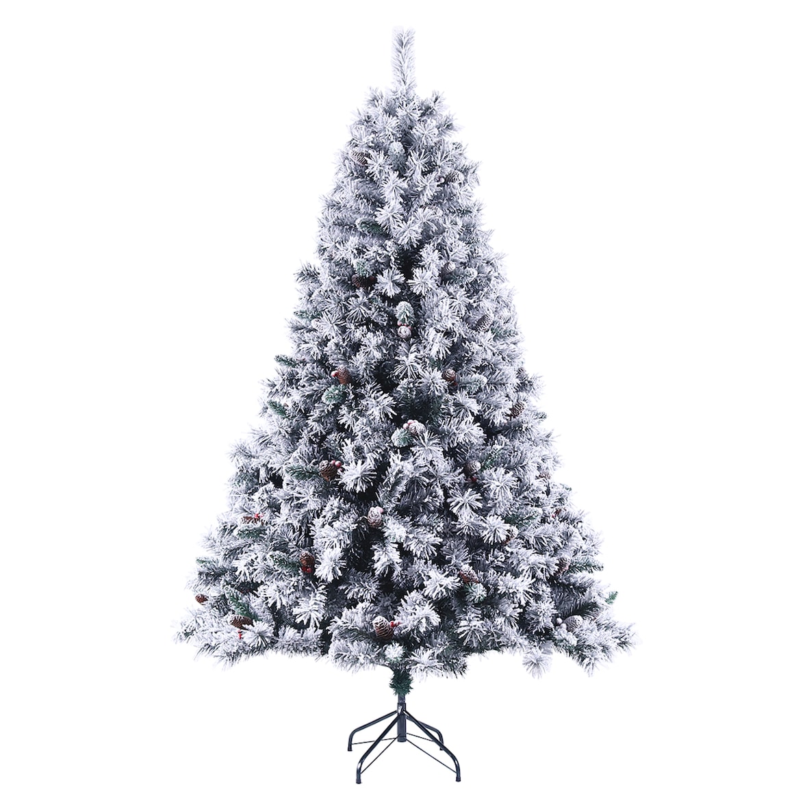 SVITA künstlicher Weihnachtsbaum Schnee Deko Tannenbaum Kunstbaum PVC 210 cm