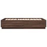 thumbnail of vidaXL Bettgestell mit LED Braun Eichen-Optik 150x200 cm Holzwerkstoff