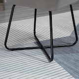 thumbnail of HOMCOM butaca de salón sillón de salón tapizado en terciopelo con asiento acolchado base metálica cruzada sillón lectura para dormitorio gris