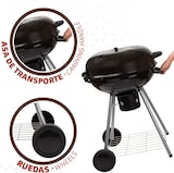 thumbnail of Barbacoa de carbón portátil redonda con tapa Aktive