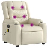 thumbnail of vidaXL Massagesessel Creme Kunstleder