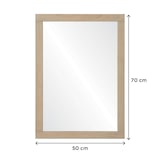 thumbnail of Miroir rectangulaire en chêne réversible 50x70cm