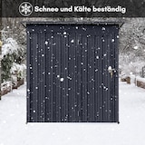 thumbnail of Gerätehaus S– verzinktes Metall in Anthrazit| Inkl. Schloss & Werkzeughaken | wetterfester Geräteschuppen, Gartenhaus