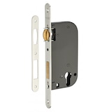 thumbnail of Serrure encastrable pour porte d'entrée à rouleau têtère et gâche inox br