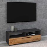 thumbnail of ArilaXL TV Tisch 1 Klaptür 2 Ablagen anthrazit, Eiche dekor.