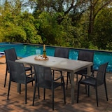 thumbnail of Tavolo Rettangolare Beige 150x90 cm con 6 Sedie Colorate Marion-S7050SETJ6PBIB