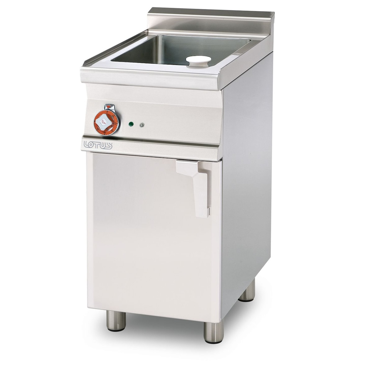Brasiera fissa multifunzionale elettrica. Vasca 12 litri cm 30x42 h10. Misure 40x60 h90 cm. Modello BRF-64ET