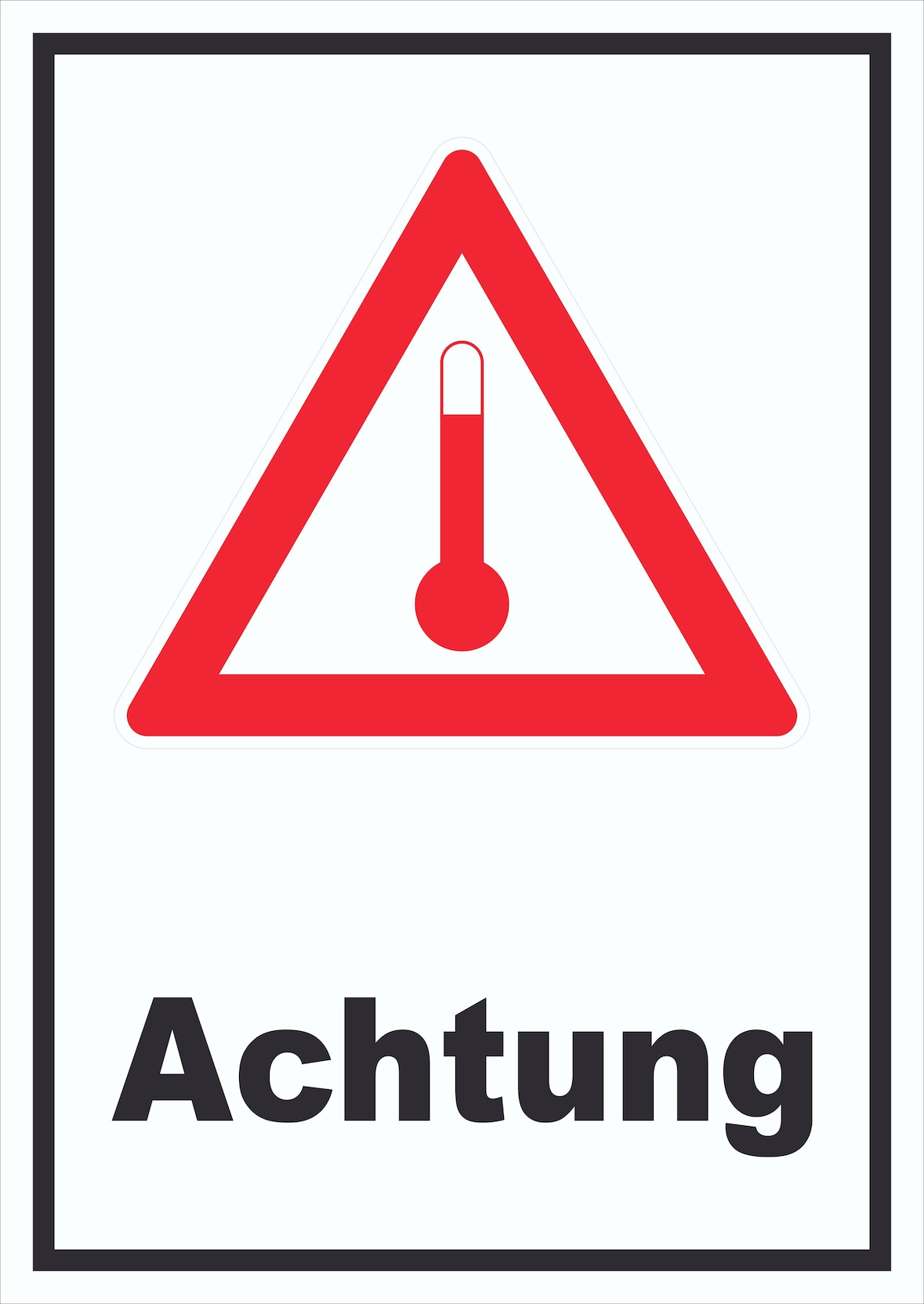 Schild Gefahrgutklasse Hot Achtung Heiß hochkant A1 (594x841mm)
