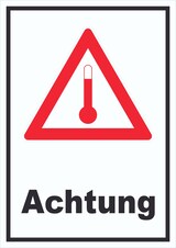thumbnail of Schild Gefahrgutklasse Hot Achtung Heiß hochkant A1 (594x841mm)