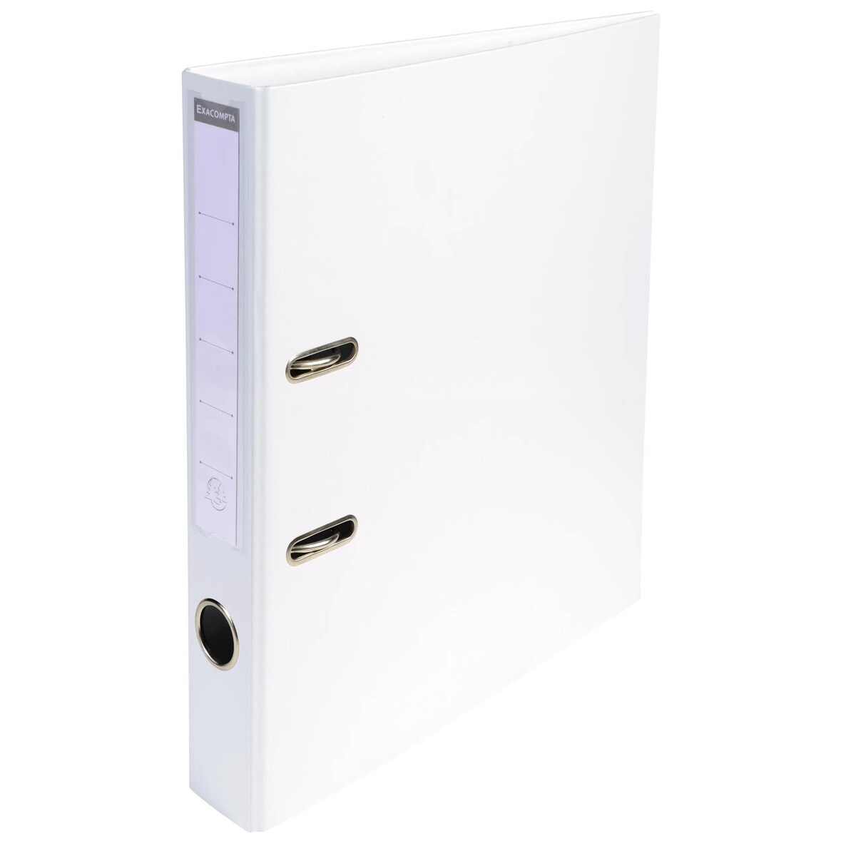 Exacompta 53548E 10x Ordner aus PVC mit 2 Ringen, Rücken 50mm, 32x29cm für DIN A4 MAXI - Weiß