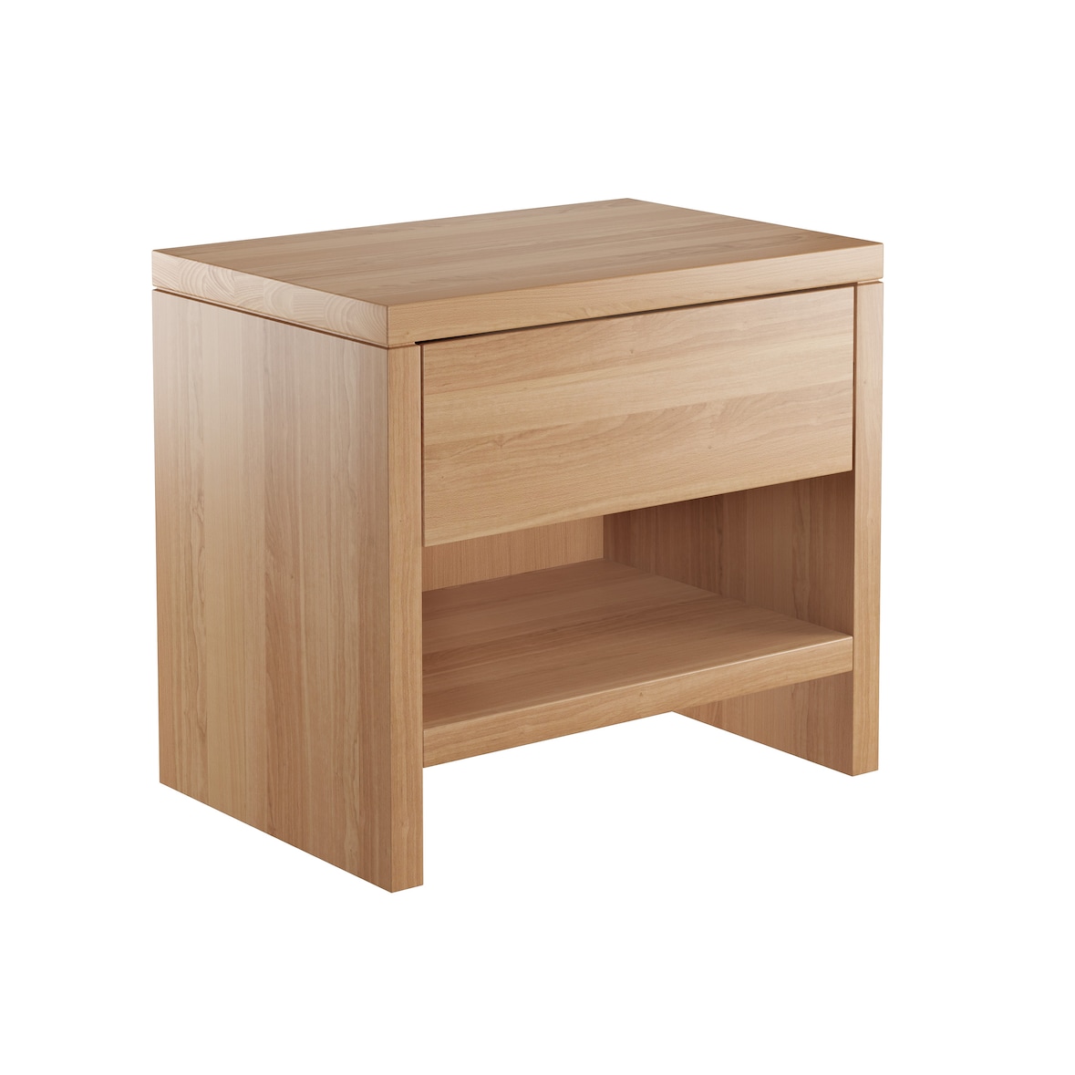 Nachttisch Buche Nachtkästchen Bettkommode Nachtschrank mit Schublade 90.20-K39