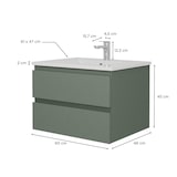 thumbnail of Ensemble meuble simple vasque SORRENTO 60 cm + robinet