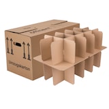 thumbnail of 15  x Gläserkarton inkl. Einsatz 40 kg Traglast stabiler Umzugskarton Gläserkiste Umzug 2-wellig BB-Verpackungen
