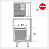 thumbnail of Hailo Abfallsammler 10000224 Triple XL 500 18/13/13/D dunkelgrau