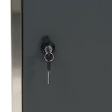 thumbnail of Caixa de encomendas HWC-G80, caixa de encomendas Caixa de cartas em pé Caixa de cartas para encomendas tamanho XL ~ aço inoxidável antracite