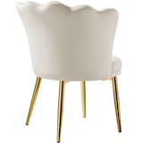 thumbnail of tectake Fauteuil rembourrage épais revêtement en velours crème/or - 405916