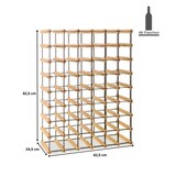 thumbnail of PROREGAL Modulares Weinregal VINOTECA MOD METAL | HxBxT 82,5x62,5x24,5cm | 6x8 Flaschen | Massives Kiefernholz | Natur | Flaschenregal