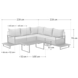 thumbnail of SVITA MALIBU Tuinlounge Set Modulaire Outdoor Lounge 25cm Dikke Kussens Grijs