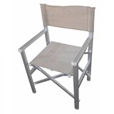 thumbnail of Sedia poltrona regista chiudibile da spiaggia in alluminio Text -  Beige