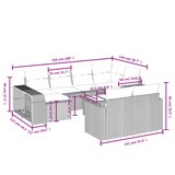 thumbnail of vidaXL 11-tlg. Garten-Sofagarnitur mit Kissen Braun Poly Rattan